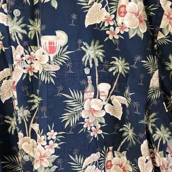 Pierre Cardin Mens Floral Button Front Shirt Size XXL Tropical Vacation Camp - Picture 6 of 10